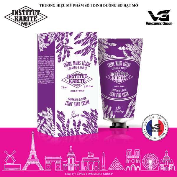 Kem dưỡng da tay BƠ HẠT MỠ Lavender IKParis by Vimoximex Group Hotline 0868.547.982